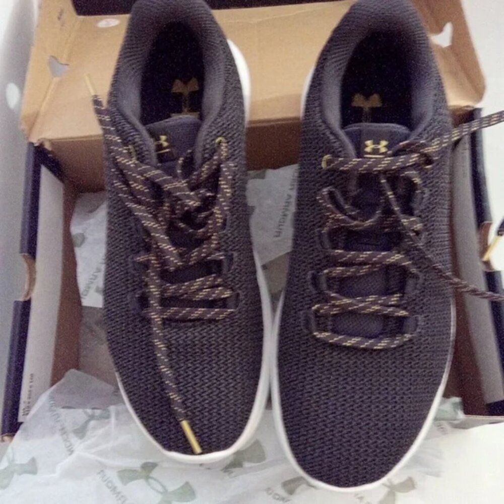 Under Armour Ripple MTL Charcoal Grey White Low Top Sneaker Women's Size US 10